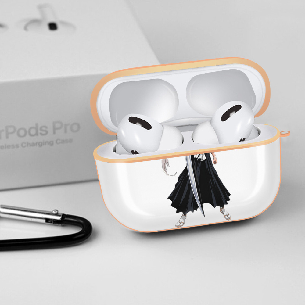 ブリーチ 黒崎一護（くろさき いちご）BLEACH Kurosaki Ichigo 【AirPods Pro用】ハードシェル保護ケース｜耐衝撃・防指紋・カラビナ付き商品仕様