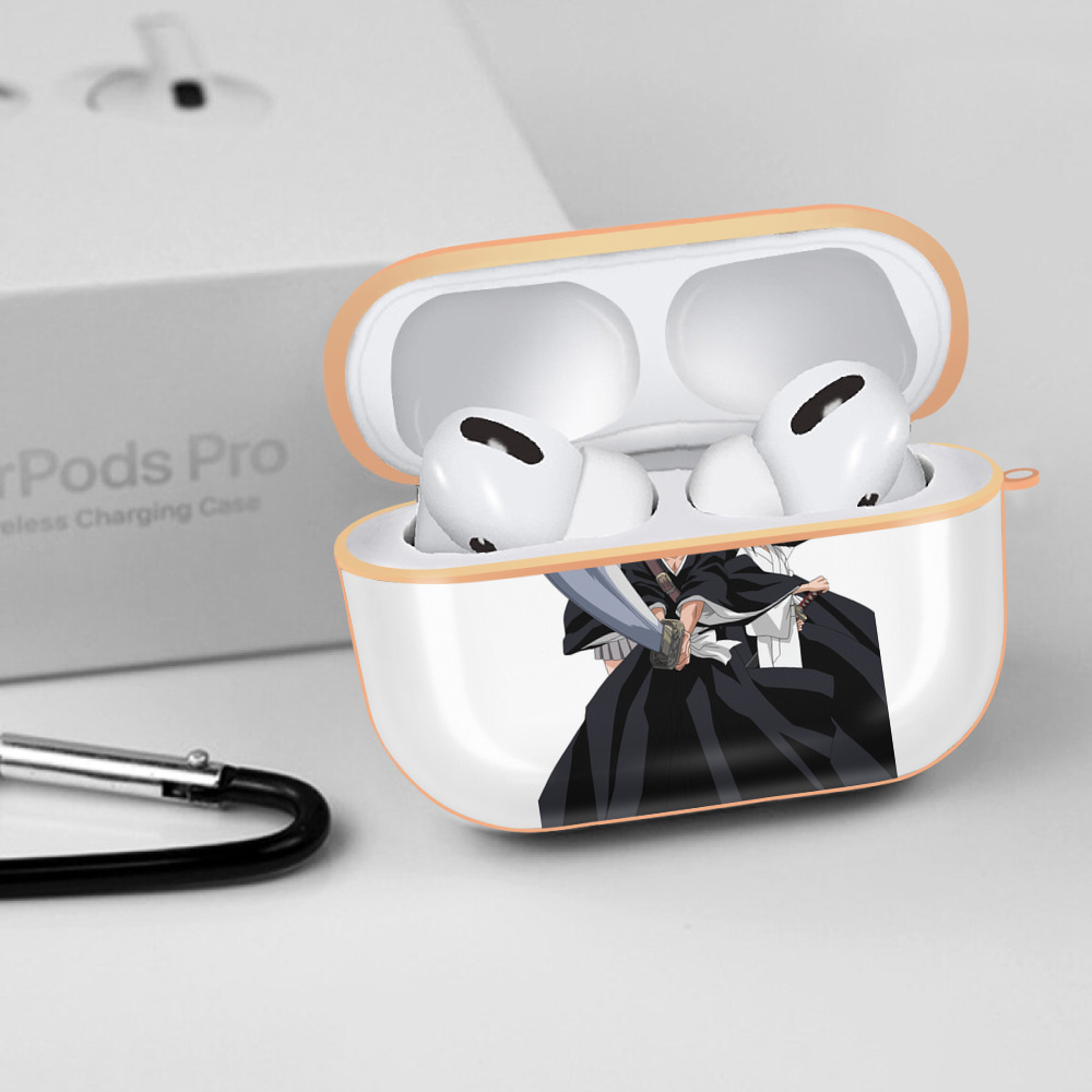 ブリーチ 黒崎一護（くろさき いちご）BLEACH Kurosaki Ichigo 【AirPods Pro用】ハードシェル保護ケース｜耐衝撃・防指紋・カラビナ付き商品仕様