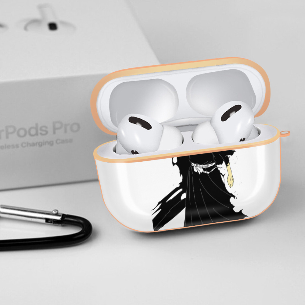 ブリーチ 黒崎一護（くろさき いちご）BLEACH Kurosaki Ichigo 【AirPods Pro用】ハードシェル保護ケース｜耐衝撃・防指紋・カラビナ付き商品仕様
