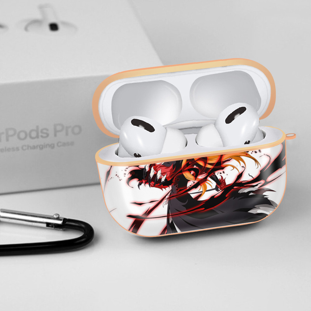 ブリーチ 黒崎一護（くろさき いちご）BLEACH Kurosaki Ichigo 【AirPods Pro用】ハードシェル保護ケース｜耐衝撃・防指紋・カラビナ付き商品仕様