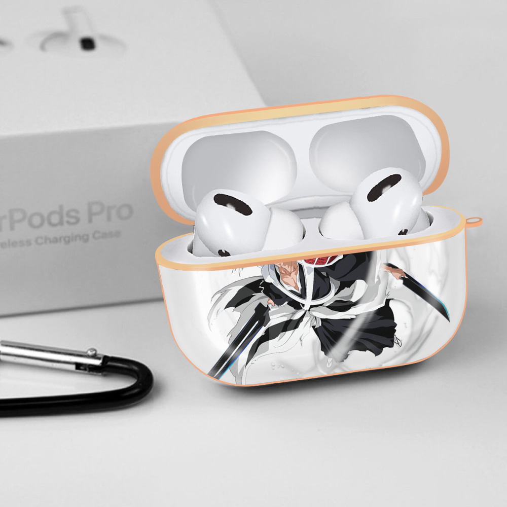 ブリーチ 黒崎一護（くろさき いちご）BLEACH Kurosaki Ichigo 【AirPods Pro用】ハードシェル保護ケース｜耐衝撃・防指紋・カラビナ付き商品仕様