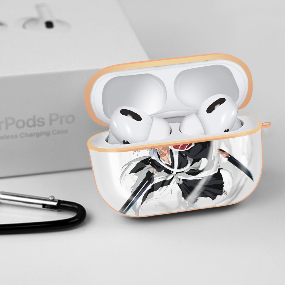 ブリーチ 黒崎一護（くろさき いちご）BLEACH Kurosaki Ichigo 【AirPods Pro用】ハードシェル保護ケース｜耐衝撃・防指紋・カラビナ付き商品仕様