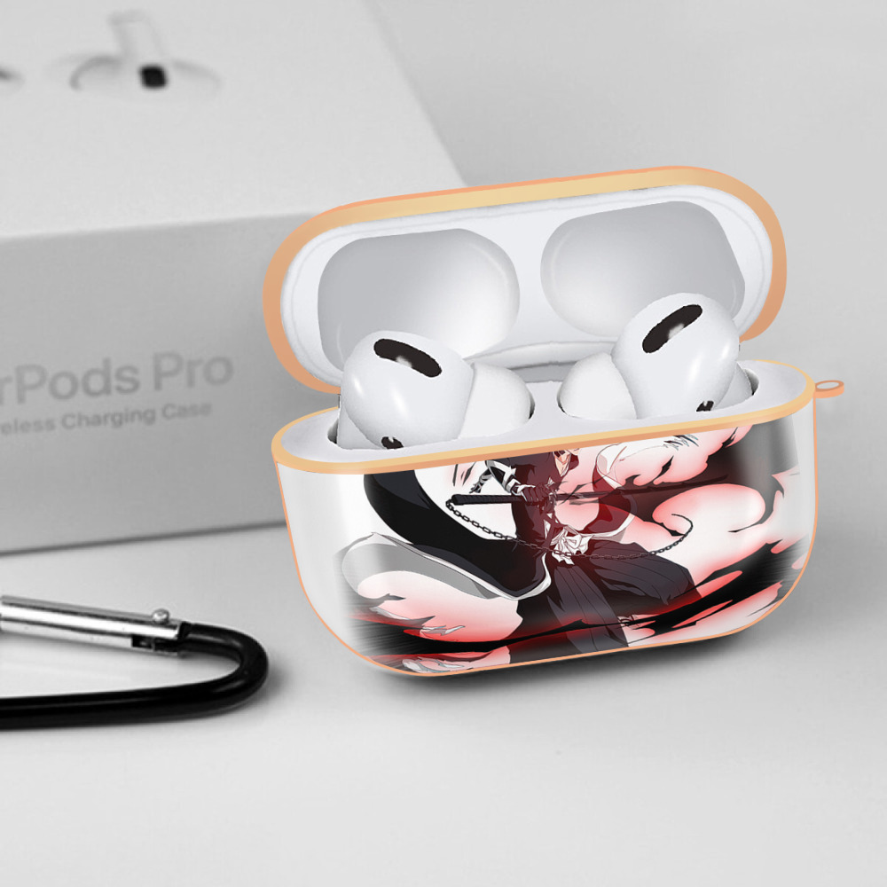 ブリーチ 黒崎一護（くろさき いちご）BLEACH Kurosaki Ichigo 【AirPods Pro用】ハードシェル保護ケース｜耐衝撃・防指紋・カラビナ付き商品仕様
