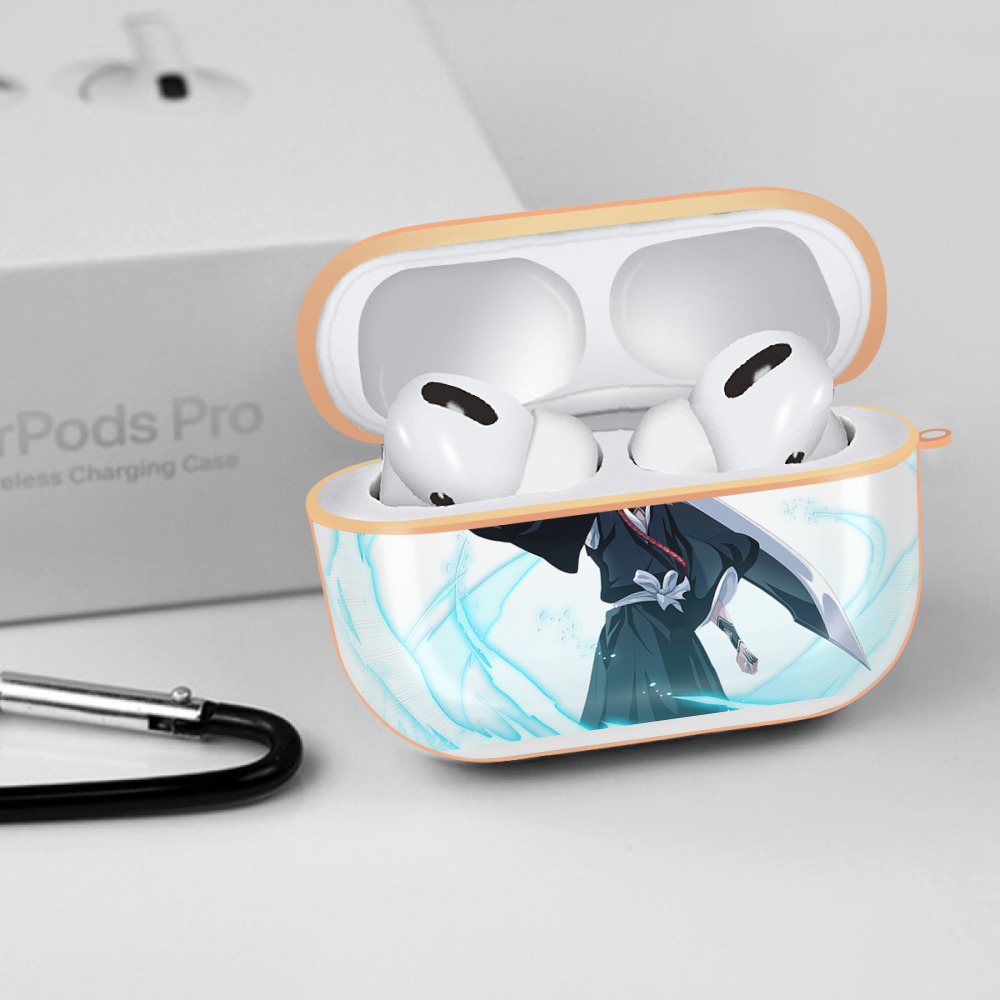 ブリーチ 黒崎一護（くろさき いちご）BLEACH Kurosaki Ichigo 【AirPods Pro用】ハードシェル保護ケース｜耐衝撃・防指紋・カラビナ付き商品仕様