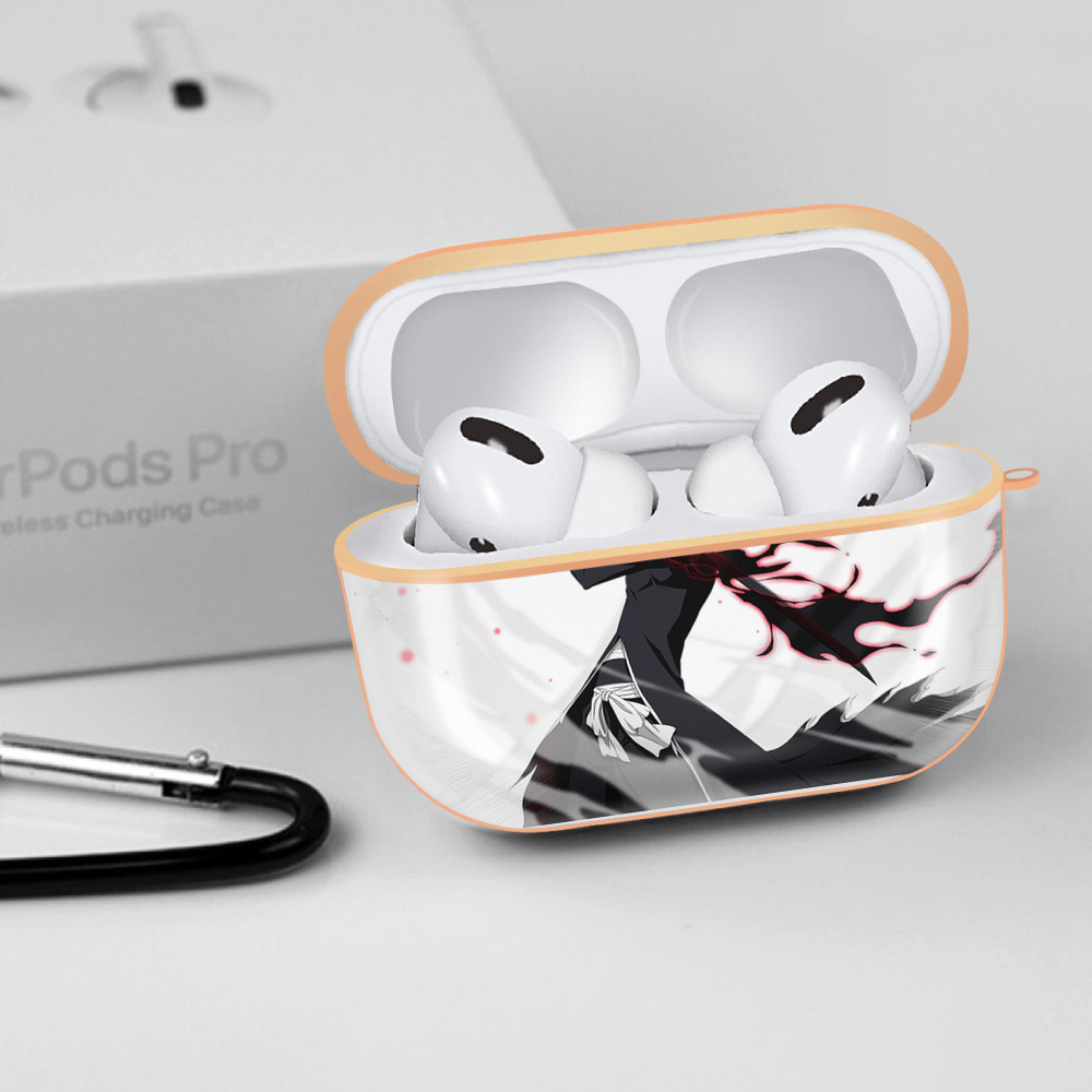 ブリーチ 黒崎一護（くろさき いちご）BLEACH Kurosaki Ichigo 【AirPods Pro用】ハードシェル保護ケース｜耐衝撃・防指紋・カラビナ付き商品仕様