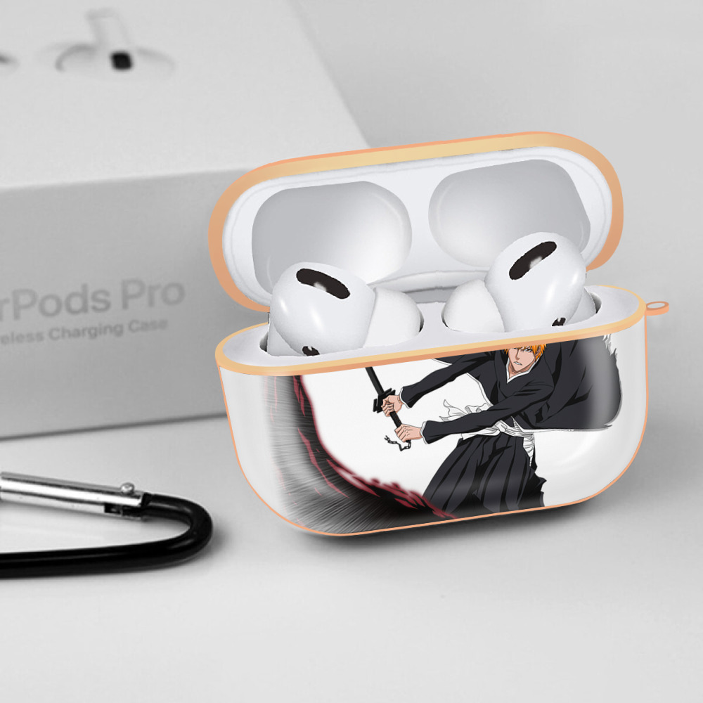 ブリーチ 黒崎一護（くろさき いちご）BLEACH Kurosaki Ichigo 【AirPods Pro用】ハードシェル保護ケース｜耐衝撃・防指紋・カラビナ付き商品仕様