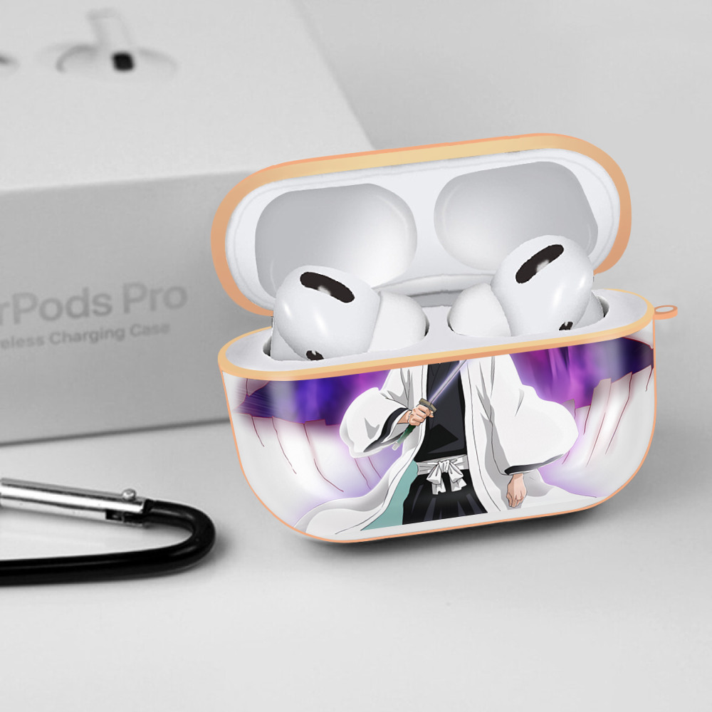 ブリーチ 藍染 惣右介（あいぜん そうすけ） BLEACH Aizen Sousuke 【AirPods Pro用】ハードシェル保護ケース｜耐衝撃・防指紋・カラビナ付き商品仕様